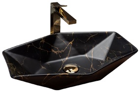 Черна мивка за баня Diamante Black Mat